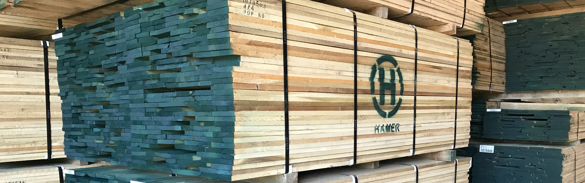 Hamer stacked lumber