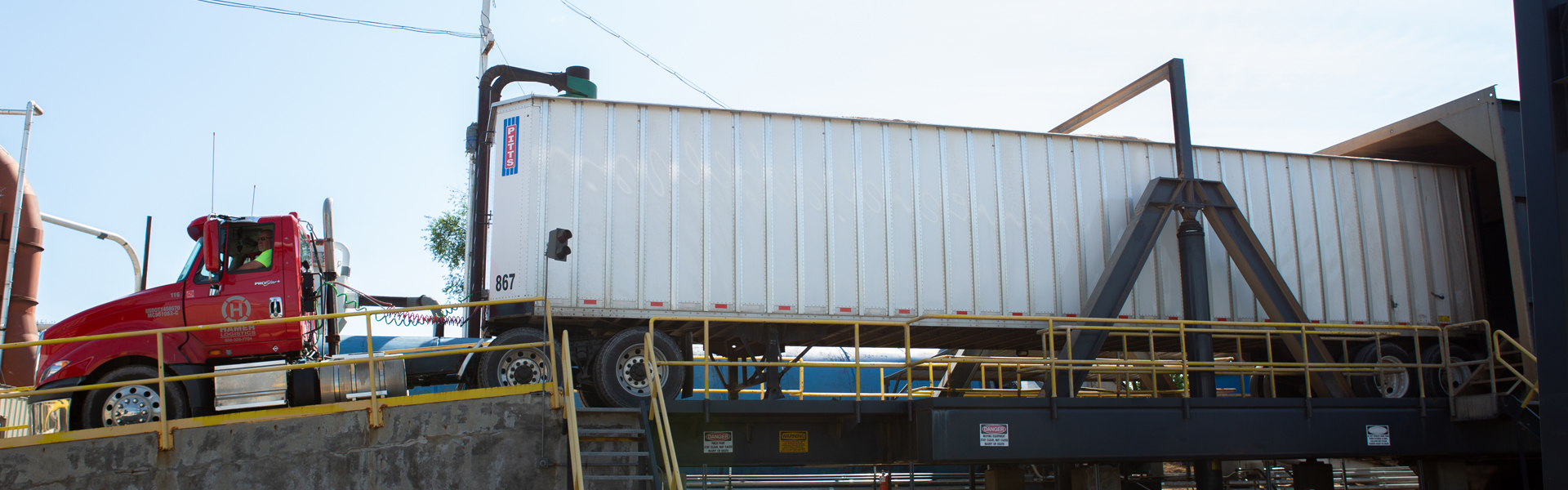 Truck on loading dock