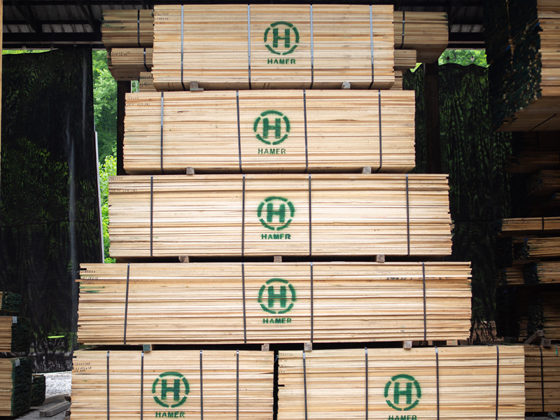 Stacked lumber